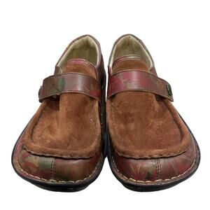 Alegria Marie western romance size 42 Leather suede and smooth floral pattern